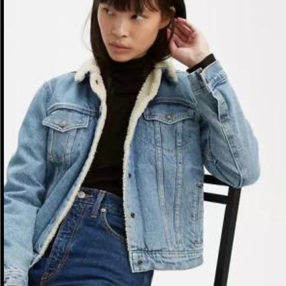 Levi’s Sherpa trucker jean jacket xs - Picture 10 of 10